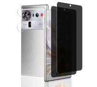Jaavkkma 2 Pièces Verre Trempé Anti Espion pour ZTE Nubia Z80 Ultra Protection D'écran + 2 Pièces Protecteur Caméra, Dureté 9H/Anti-Spy, Protège Écran pour Nubia Z80 Ultra - Privacy Vitre Trempé