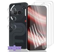 Jaavkkma 3 Pièces Protection D'écran Flexible pour Nothing Phone 2A + 3 Pièces Verre Trempé Protecteur Caméra, HD/Anti-Rayures, Protection Écran pour Nothing Phone 2A - Souple TPU Film