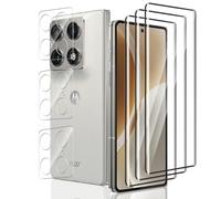 Jaavkkma 3 Pièces Verre Trempé pour Motorola Moto Razr Fold Protection D'écran + 3 Pièces Protecteur Caméra, Dureté 9H/Sans Bulles, Protection Écran pour Moto Razr Fold - HD Vitre Trempé