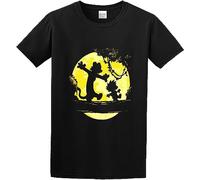 JAAXION Men's Camiseta Calvin E Haroldo Hobbes Regular Fit T Shirt Manches Courtes(Large)