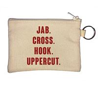 Jab Cross Crochet Uppercut Porte-clés de boxe porte-monnaie Beige