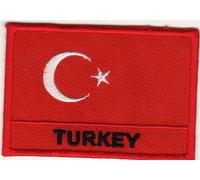 JAB Seller Ecusson brodé Ecussons Imprimés Ecussons Thermocollants Iron-on Patch Drapeau Flag Turquie Turkey Grande