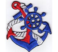 JAB Seller Ecusson brodé Ecussons Imprimés Ecussons Thermocollants Iron-on Patch Marine Ancre Embléme