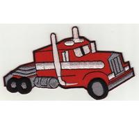 JAB Seller Ecusson brodé Ecussons Imprimés Ecussons Thermocollants Iron-on Patch Rouge Camion Vehicle Truck USA