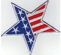 JAB Seller Ecusson brodé Imprimés Thermocollants Iron-on Patch Etoiles USA Stars and Stripes