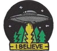 JAB Seller Ecusson brodé Imprimés Thermocollants Iron-on Patch I Believe UFO Alien Space Astronaute Cosmonaute Space Explorer Universe Espace