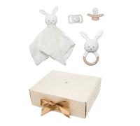 Jabadabado Cadeau De Naissance: Doudou Lapin Et Hochet