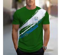 JABBNGD T-Shirt Manches Courtes Hommes, pour Mazda Encore T-Shirt À Manches Courtes Doux Décontractés Courtes Évacuant L'humidité Demi-Manches,XL-C