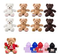 JABECODIFA Lot de 8 Ours en Peluche Personnalisés de 40cm avec Photo et Texte, pour la Saint-Valentin, Un Anniversaire, Une Fête Prénatale ou Un Mariage