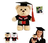 JABECODIFA Ourson Personnalisable Petite Taille pour Diplôme avec Texte Photo 12cm, Small Graduation Teddy Bear Cadeau de Fin d Études Personnalisé pour Lui ou Elle Idée Cadeau pour La Famille Lycée