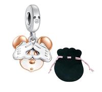 JABEDE - Charms 925 Sterling Argent 5A Cubic Zircone Pendentif Charm pour Bracelet Charm Perle Pendentif pour Bracelets Européens Colliers Bijoux Cadeau pour Femme, Standard, Argent sterling, non.