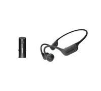 Jabees HearLink Kit - Microphone Bluetooth sans fil 3 en 1 et écouteurs à conduction osseuse - Émetteur à clipser pour TV, conversations et écoute mains libres