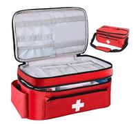 JABNOW Trousse de Secours Vide, Grand Volume,Trousse à Pharmacie Voyage, Sac Infirmiere Liberale, Organisateur de Bouteille de Pilule pour Les Trousses Médicales D’Urgence pour la Maison, Voyage