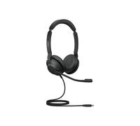 Jabra 23189-989-879 Casque Binaural USB-C Bureau/Centre d'appels, Arceau Supra-Aural, Microphone Boom MEMS, PeakStop, SafeTone G616, Noir