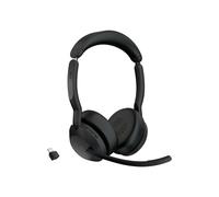 Jabra 25599-989-899 Casque Binaural Sans Fil Bluetooth 5.2, Portée 30m, Réduction de Bruit Active, Autonomie 18h, Compatible UC, Noir, 130g