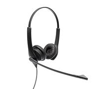 Jabra BIZ 1100 Duo - Micro-casque - sur-oreille - filaire - jack 3,5mm - noir - universitaire - Certifié pour Microsoft Teams, certifié Zoom Noir G