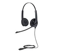 Jabra Biz 1500 Quick Disconnect On-Ear Stereo Headset - Corded Headphone with Noise-cancelling Microphone and Volume Spike Protection for Deskphones, Black