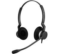 Jabra Biz 2300 USB-A UC Casque Stéréo Intra-auriculaire - Casque Antibruit Filaire Communications Unifiées avec Unité de Contrôle pour Téléphones de Bureau et Logiciels de Téléphonie Noir
