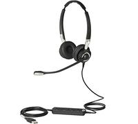 Jabra Biz 2400 II USB-A CC MS On-Ear Stereo Headset - Microsoft Skype for Business Certified Noise-cancelling Corded Headphone with HD Voice and Programmable Controller