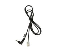 Jabra Câble de Connexion Micro-Casque 8800-00-75 : RJ10 Mâle vers Jack 3.5mm Mâle, 1m, Noir, Câble Rond