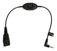Jabra Câble QD Cord avec PTT 2,5mm goldpl.tip: m+, ring: r (Polycom KIRK)