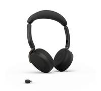Jabra Casque Bluetooth sans Fil Evolve3 65 Flex avec Micro, UC, USB-C | Adaptateur USB-C, casque avec ANC, design pliable, batterie 80h, pour les applications de réunion en ligne, Noir