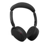 Jabra Casque Bluetooth sans Fil Evolve3 65 Flex avec Micro, USB-A, UC | Adaptateur USB-A, base de chargement sans fil, casque avec ANC, design pliable, batterie 80 h, Noir