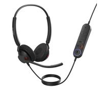 Jabra Engage 40 (Inline Link) USB-C MS Stereo Casque USB-C compatible avec Microsoft Teams et avec unité de contrôle des appels en ligne.