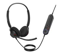 Jabra Engage 40 - Micro-casque filaire stéréo & contrôle d'appels intégré - Ultra léger, 2 micros à réduction de bruit, câble USB-A - Certifié MS Teams, fonctionne avec toutes les plateformes - Noir