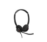 Jabra Engage 50 II - Casque Binaural Filaire USB Type-A, Micro Boom 3 Micros MEMS, 100-14000Hz, Supra-aural, UC, Noir, 63g