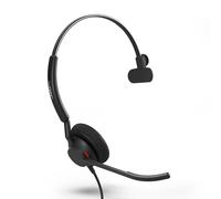 Jabra Engage 50 II - Micro-casque filaire mono ultra-léger - 3 micros avec réduction de bruit et câble USB-C - Fonctionne avec les plateformes UC telles que Zoom & Unify - Noir