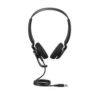 Jabra Engage 50 II - Micro-casque filaire stéréo, ultra-léger à 3 micros avec réduction de bruit intelligente et câble USB-A - Fonctionne avec les plateformes UC telles que Zoom & Unify - Noir