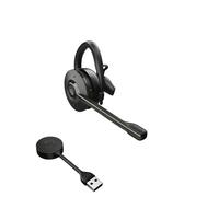 Jabra Engage 55 - Micro-casque convertible sans fil avec Earhook, Serre-tête & tour de nuque, Adaptateur DECT USB-A Link 400, Microphone à réduction de bruit - Certifié MS Teams - Noir