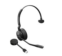 Jabra Engage 55 - Micro-casque mono sans fil avec adaptateur DECT USB-C Link 400, Microphone à réduction de bruit, Portée étendue et protection auditive -Certifié MS Teams - Noir