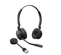 Jabra Engage 55 - Micro-casque stéréo sans fil avec adaptateur DECT USB-A Link 400, Microphone à réduction de bruit - Portée étendue et protection auditive - Certifié MS Teams - Noir