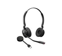 Jabra Engage 55 SE Casque sans fil DECT, Portée 150m, Binaural, Noir, Réponse 40-16000Hz, Micro Unidirectionnel, Autonomie 13h, USB-C, UC Optimized