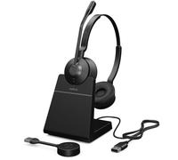 Jabra Casque stéréo Engage 55 MS – Adaptateur DECT Link 400a USB-A, Support, Câble USB-C/USB-A, Étui