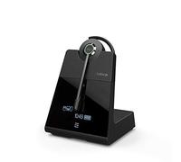 Jabra Engage 75 Casque DECT Convertible - Casque Sans Fil certifié Skype Entreprise - Suppression Avancée du Bruit pour Téléphones de Bureau et Softphones - Noir - Version UE