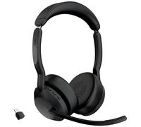 Jabra Evolve 2 55 MS Stereo Micro-casque supra-auriculaire Bluetooth Stereo noir Noise Cancelling, Suppression du bruit du