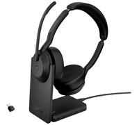 Jabra Evolve 2 55 MS Stereo Micro-casque supra-auriculaire Bluetooth Stereo noir Noise Cancelling, Suppression du bruit du