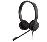 Jabra Evolve 20 Casque Filaire (édition 2025) - Casque Filaire Double Oreille pour Le Bureau et Le Travail à Domicile - Contrôle des appels - Certifié pour MS Teams - Connectivité USB-C/A - Noir