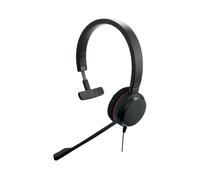 Jabra Evolve 20 Mono Casque Filaire USB-C/USB-A, Arceau Bureau/Centre d'appels, Microphone Anti-Bruit, DSP, PeakStop, SafeTone G616, Noir