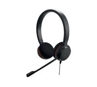 Jabra Evolve 20 MS Binaural USB-A Arceau Noir : Casque Filaire Supra-Aural, Micro Anti-Bruit, DSP, 150-7000Hz, PeakStop/SafeTone G616