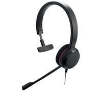 Jabra Evolve 20 MS Mono Casque Avec fil Arceau Bureau/Centre d'appels USB Type-A Noir