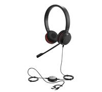 Jabra Evolve 20 SE Casque stéréo certifié Communication unifiée pour téléphone Portable VoIP avec Suppression Passive du Bruit - USB-C/A - Noir UC