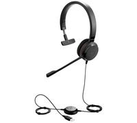 Jabra Evolve 20SE Micro-casque supra-auriculaire filaire Mono noir Suppression du bruit du microphone micro-casque, volum