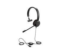 Jabra Evolve 20SE UC Mono Casque Avec fil Arceau Bureau/Centre d'appels USB Type-A Bluetooth Noir