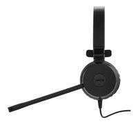 Jabra Evolve 30 II Casque Filaire stéréo certifié Unified Communications avec unité de contrôle d'appel, Microphone antibruit, indicateurs LED, Excellente qualité sonore - USB-C/A, Noir