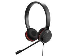 Jabra Evolve 30 II Casque Filaire stéréo certifié Unified Communications avec unité de contrôle d'appel, Microphone antibruit, indicateurs LED, Excellente qualité sonore - USB-C/A, Noir