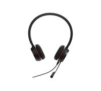 Jabra Evolve 30 II MS Stereo : Casque filaire binaural supra-aural noir, connectivité USB/Jack 3.5mm, micro anti-bruit, PeakStop/SafeTone G616, 150-7000Hz